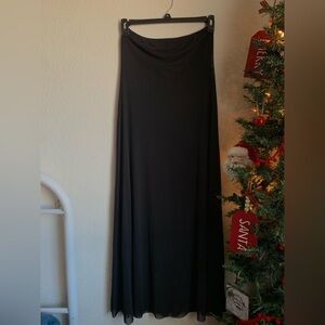 Strapless Mesh Tube Top Midi Dress